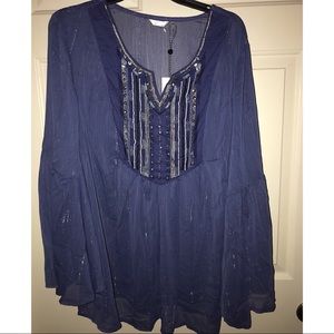 NWT BLUE KAKTUS BLOUSE